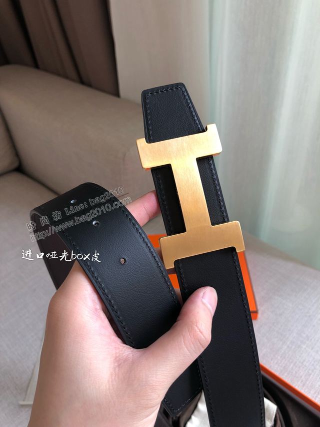 Hermes皮帶 官網同步 38MM 荔枝紋牛皮 愛馬仕男士腰帶  xfp2088